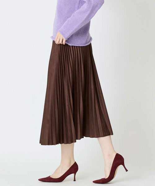 EPELER / イプリ ロング・マキシ丈スカート | フェイクスエードプリーツスカート | 詳細4