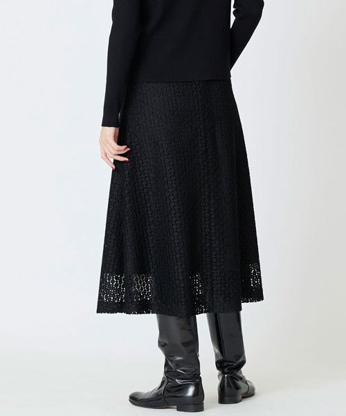 EPELER / イプリ ミニ・ひざ丈スカート | シャイニーラッセルレーススカート | 詳細2
