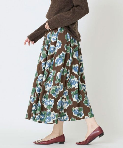 EPELER / イプリ ロング・マキシ丈スカート | アムンゼンフラワープリントスカート | 詳細1