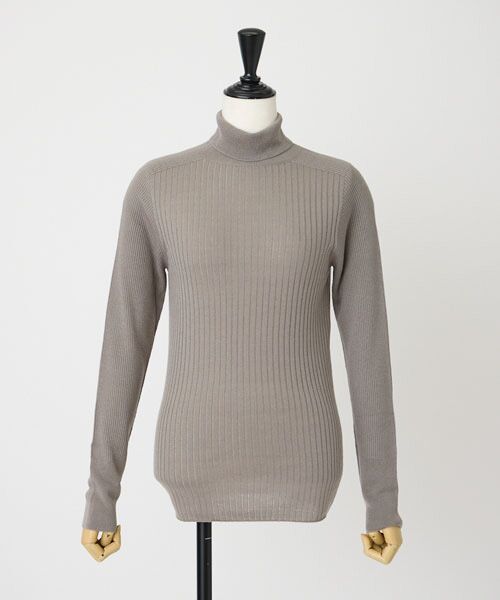 EPELER / イプリ ニット・セーター | キュプラブレンドタートル（グレー）