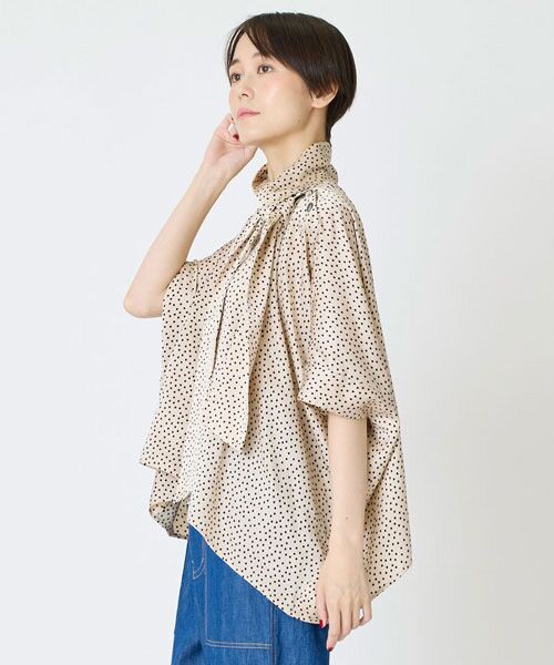 EPELER / イプリ シャツ・ブラウス | シルデューサテンドットブラウス | 詳細5