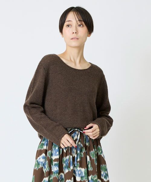 EPELER / イプリ ニット・セーター | ミックスヤーンニットプルオーバー（チャ）