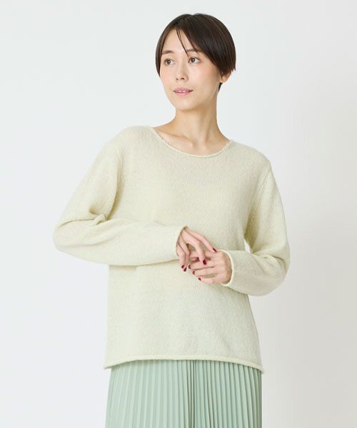 EPELER / イプリ ニット・セーター | ミックスヤーンニットプルオーバー（キミドリ）