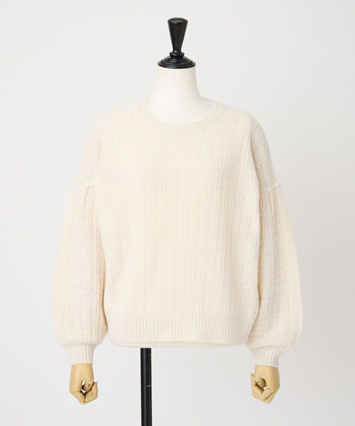 EPELER / イプリ ニット・セーター | ニットツイードプルオーバー（アイボリー）