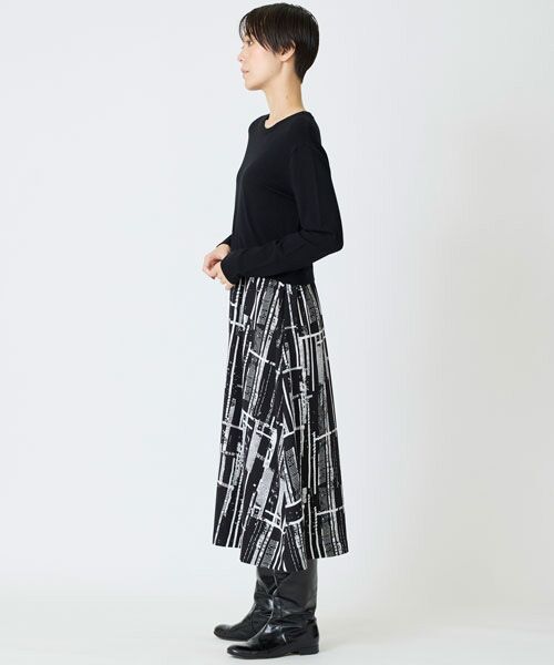 EPELER / イプリ ロング・マキシ丈ワンピース | プリントドッキングヴィーナスニットワンピース | 詳細2