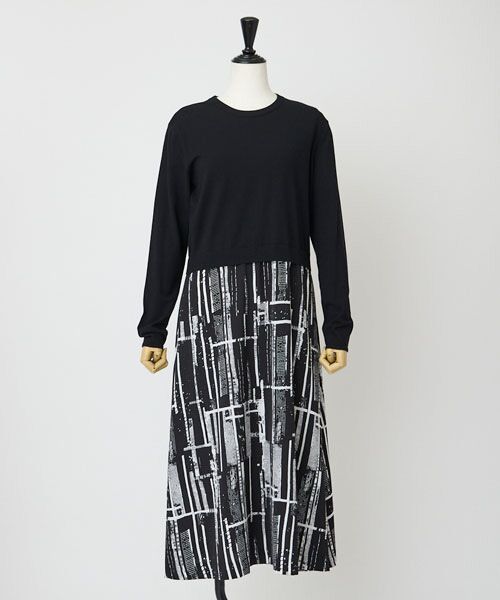 EPELER / イプリ ロング・マキシ丈ワンピース | プリントドッキングヴィーナスニットワンピース | 詳細5