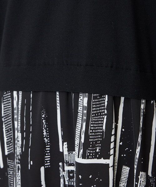 EPELER / イプリ ロング・マキシ丈ワンピース | プリントドッキングヴィーナスニットワンピース | 詳細8