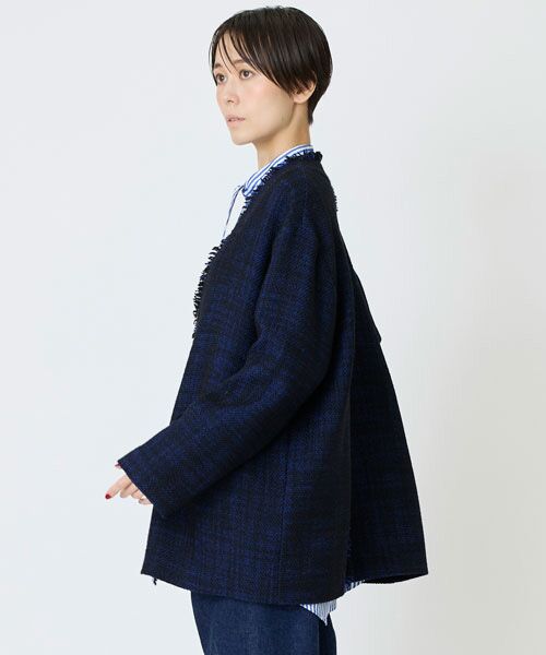 EPELER / イプリ ノーカラージャケット | ブライトカラーロービングジャケット | 詳細1