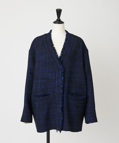 EPELER / イプリ ノーカラージャケット | ブライトカラーロービングジャケット | 詳細4