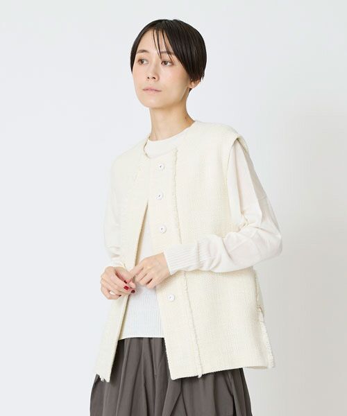 EPELER/イプリ ブライトカラーロービングジレ オフシロ フリー