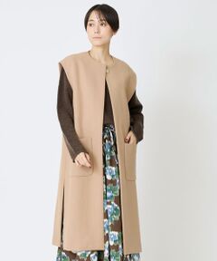 EPELER / イプリ その他アウター | カシミヤブレンドダブルクロスロングジレ