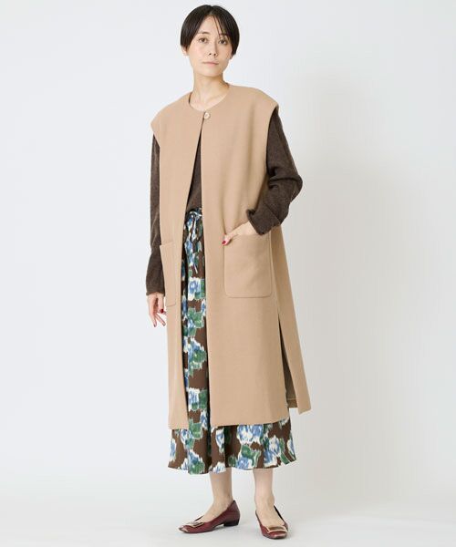 EPELER / イプリ その他アウター | カシミヤブレンドダブルクロスロングジレ | 詳細3