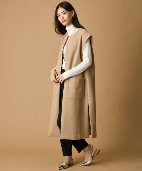 EPELER / イプリ その他アウター | カシミヤブレンドダブルクロスロングジレ | 詳細5