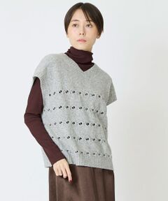 EPELER / イプリ ベスト | ウールナイロンニットベスト