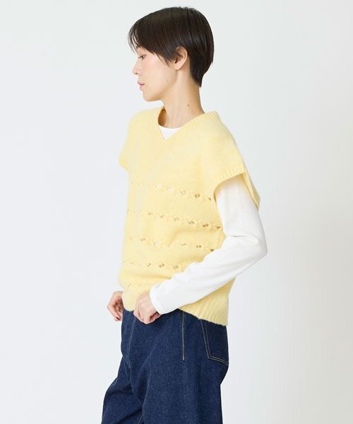 EPELER / イプリ ベスト | ウールナイロンニットベスト | 詳細3