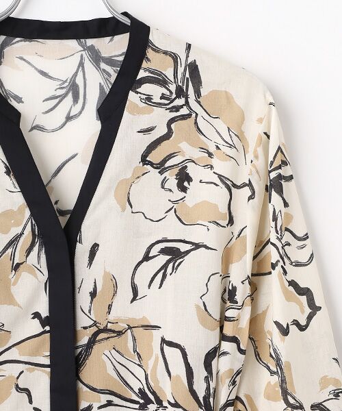 EPELER / イプリ ロング・マキシ丈ワンピース | バイカラーフラワープリントワンピース | 詳細2