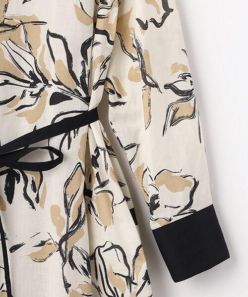 EPELER / イプリ ロング・マキシ丈ワンピース | バイカラーフラワープリントワンピース | 詳細3