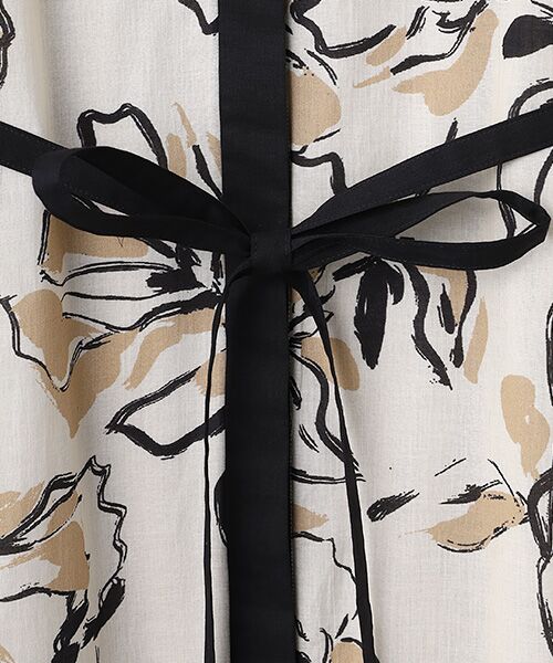 EPELER / イプリ ロング・マキシ丈ワンピース | バイカラーフラワープリントワンピース | 詳細7