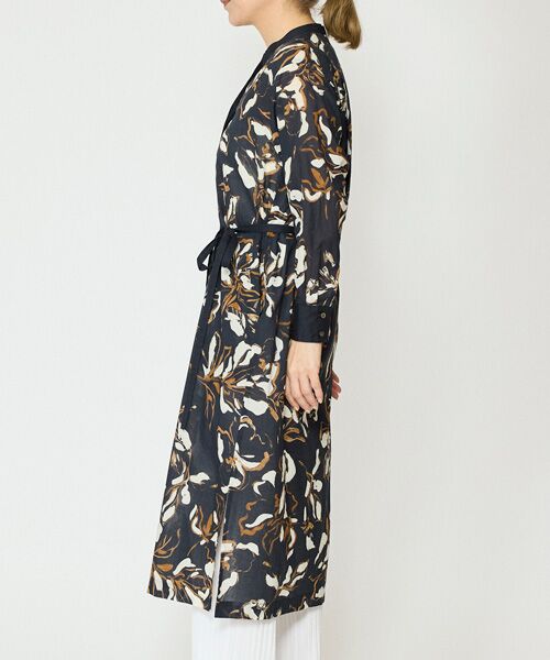 EPELER / イプリ ロング・マキシ丈ワンピース | バイカラーフラワープリントワンピース | 詳細9