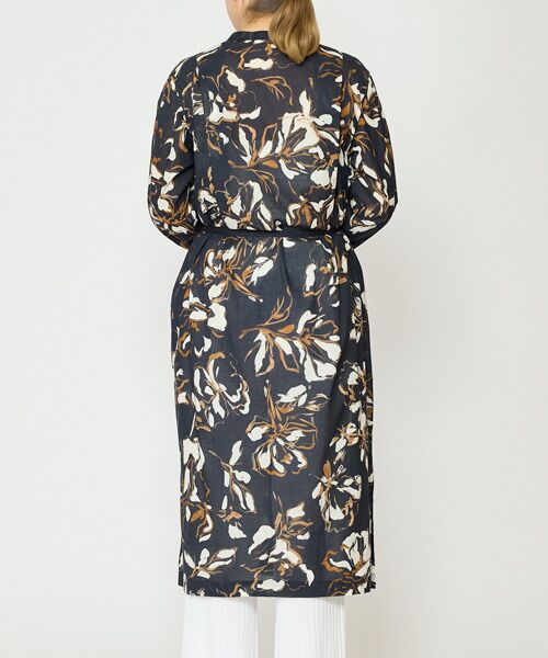 EPELER / イプリ ロング・マキシ丈ワンピース | バイカラーフラワープリントワンピース | 詳細10