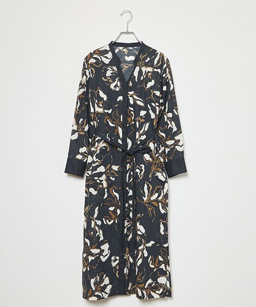 EPELER / イプリ ロング・マキシ丈ワンピース | バイカラーフラワープリントワンピース | 詳細12