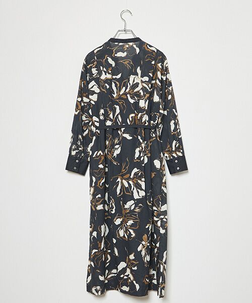 EPELER / イプリ ロング・マキシ丈ワンピース | バイカラーフラワープリントワンピース | 詳細13