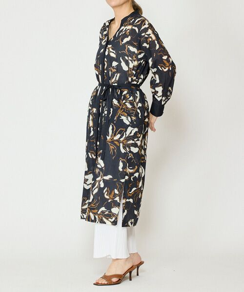EPELER / イプリ ロング・マキシ丈ワンピース | バイカラーフラワープリントワンピース（コン）