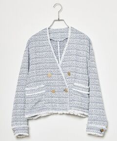 EPELER / イプリ ノーカラージャケット | ミックスツイードジャケット