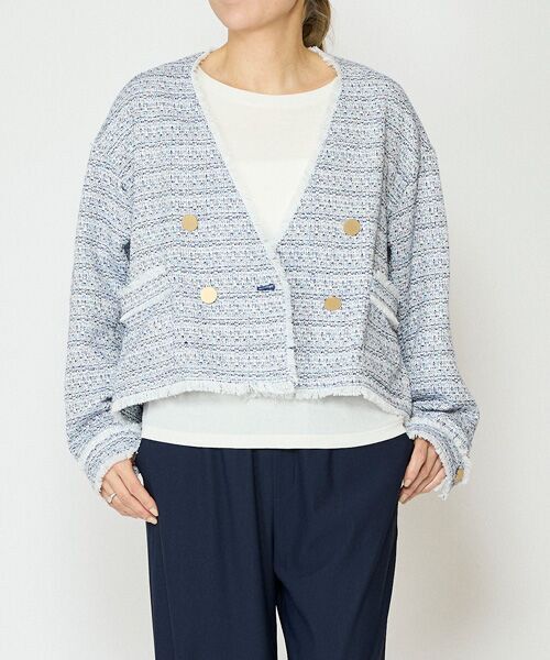 EPELER / イプリ ノーカラージャケット | ミックスツイードジャケット | 詳細4