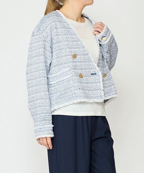 EPELER / イプリ ノーカラージャケット | ミックスツイードジャケット | 詳細5