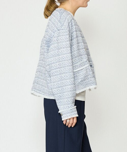 EPELER / イプリ ノーカラージャケット | ミックスツイードジャケット | 詳細6