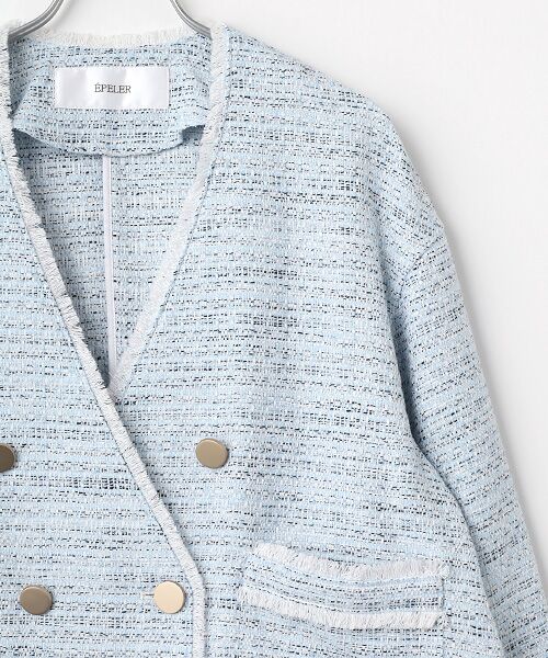 EPELER / イプリ ノーカラージャケット | ミックスツイードジャケット | 詳細12