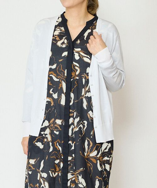 EPELER / イプリ ニット・セーター | ヴィスコースナイロンカーディガン（オフシロ）