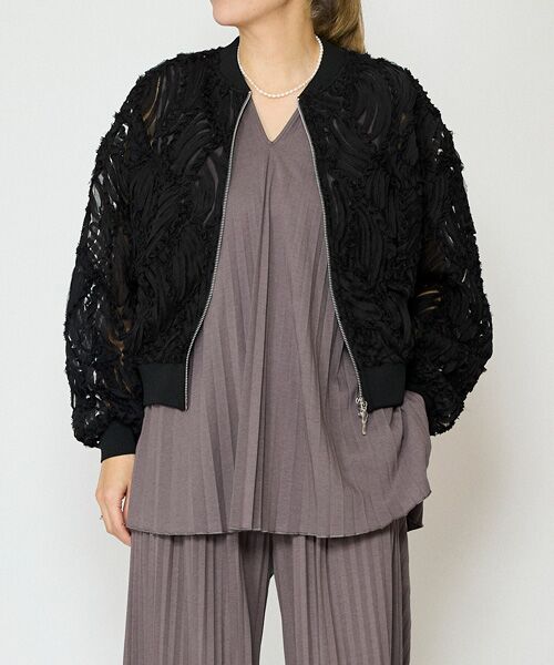 EPELER / イプリ ブルゾン | テープレースブルゾン（クロ）