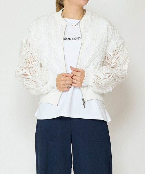 EPELER / イプリ ブルゾン | テープレースブルゾン（オフシロ）