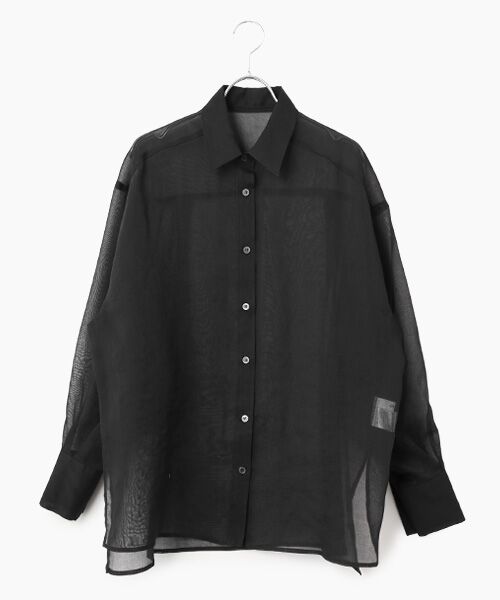 EPELER / イプリ シャツ・ブラウス | ソフトオーガンジーシャツ（クロ）