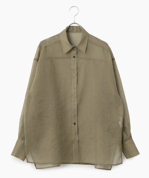 EPELER / イプリ シャツ・ブラウス | ソフトオーガンジーシャツ（カーキ）