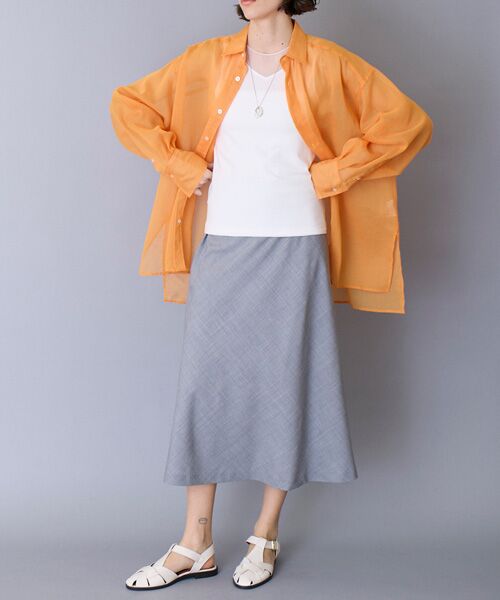 EPELER / イプリ シャツ・ブラウス | ソフトオーガンジーシャツ | 詳細10