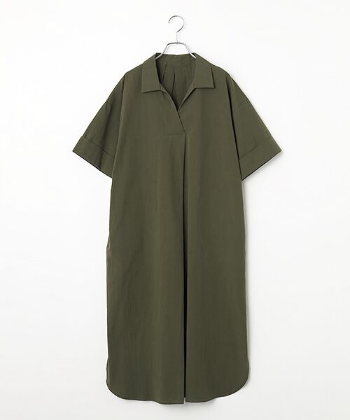 EPELER / イプリ ロング・マキシ丈ワンピース | オーガニックコットンワンピース（カーキ）