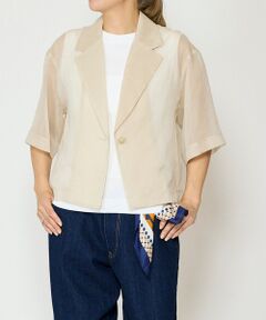 EPELER / イプリ テーラードジャケット | ソフトオーガンジージャケット