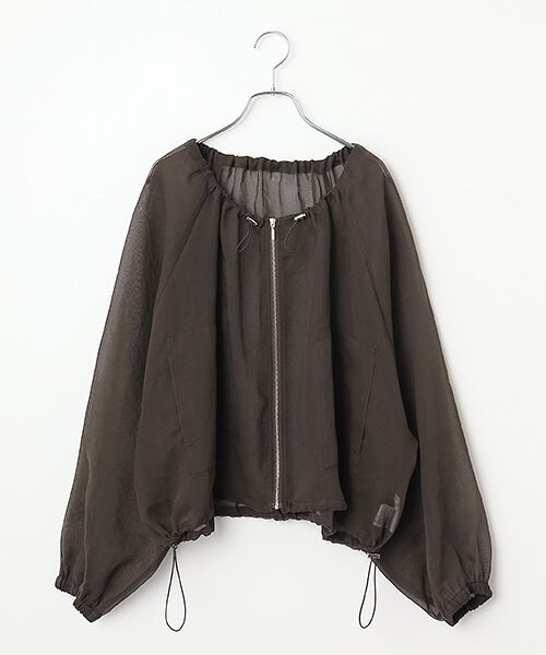 EPELER / イプリ ブルゾン | ソフトオーガンジーブルゾン（チャ）