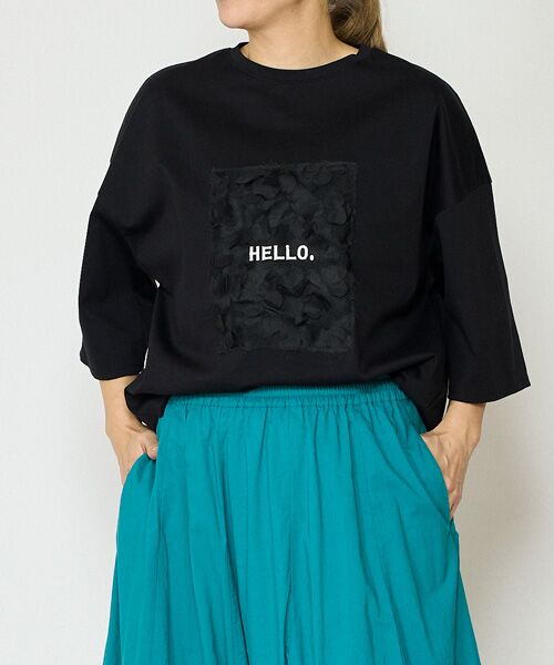EPELER / イプリ Tシャツ | サークルチュールトリミングTシャツ（クロ）