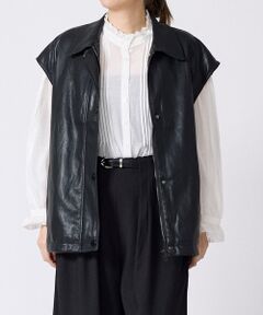 EPELER / イプリ ベスト | フェイクレザージレ