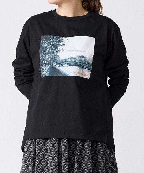EPELER / イプリ Tシャツ | フォトプリントロングスリーブT（クロ）