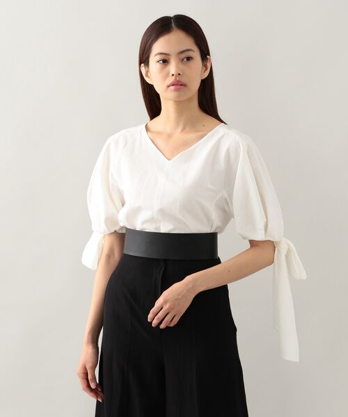 排他的 スラム 面 袖口 リボン ブラウス Djlcforum Com