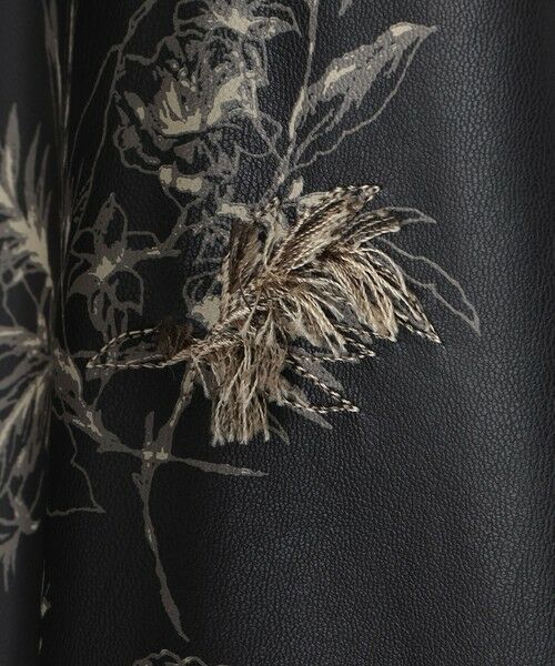 EPOCA / エポカ ロング・マキシ丈スカート | エンブロイダリープリント　シンセティックレザースカート | 詳細6