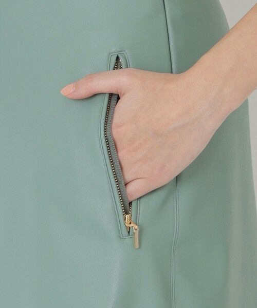 EPOCA / エポカ ロング・マキシ丈スカート | シンセティックレザー　セミフレアスカート | 詳細6