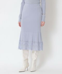EPOCA / エポカ ロング・マキシ丈スカート | リバーレースコンビ　ニットタイトスカート