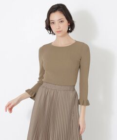 EPOCA / エポカ ニット・セーター | 【EPOCA STORIA】フリルコンビ　ニットプルオーバー《WEB＆EPOCA THE SHOP店舗限定》