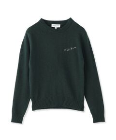 【MAISON LABICHE】エンブロイダリーグリーンニットプルオーバー《WEB＆EPOCA THE SHOP店舗限定》